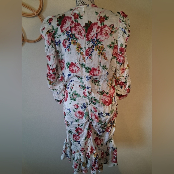 byTiMo Bubble Floral-Printed Satin Ruched Minidress Size L - Picture 8 of 15